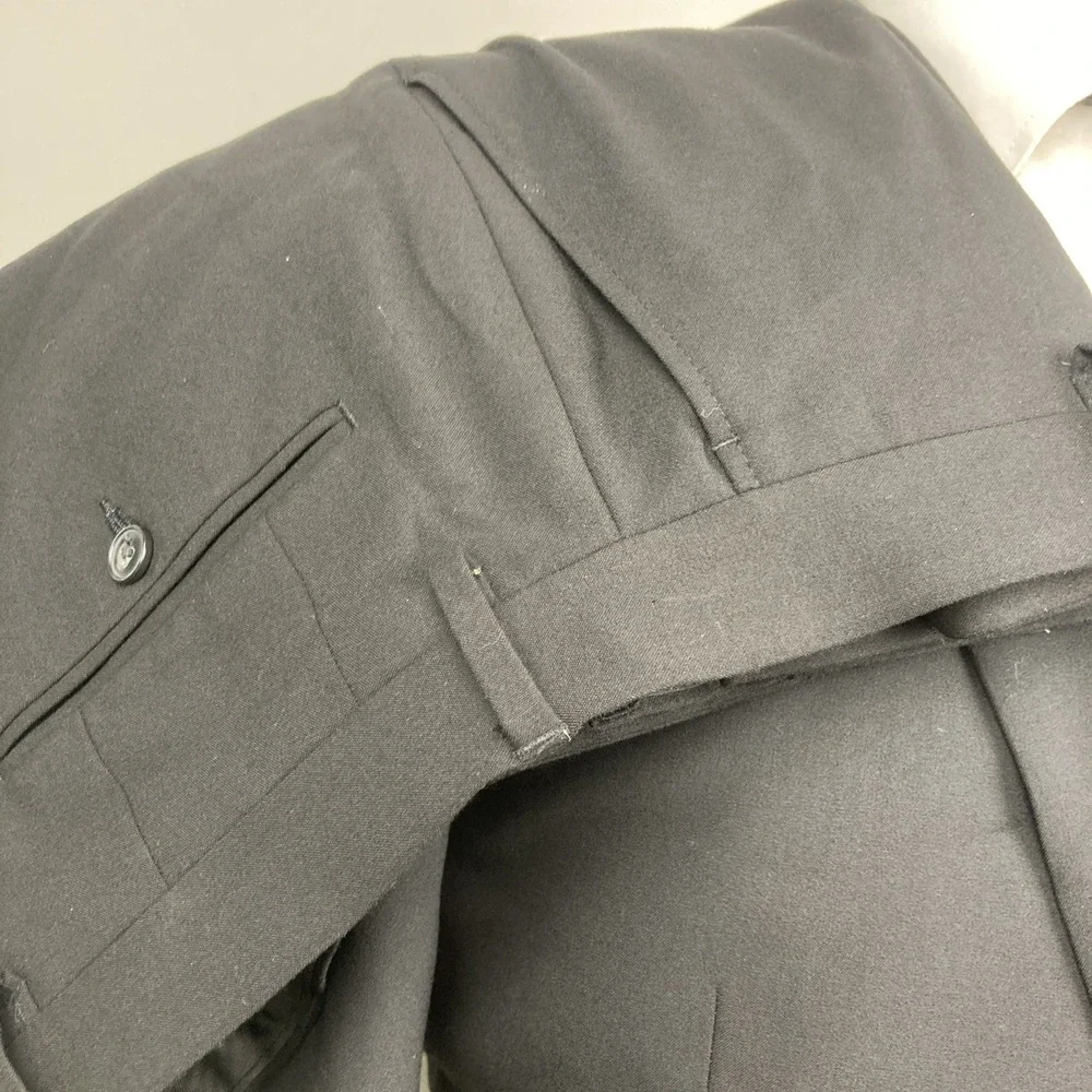 Perry‎ Ellis Portfolio Men's 2-Pc Suit Black Modern-Fit 40L Pants 32Wx30L